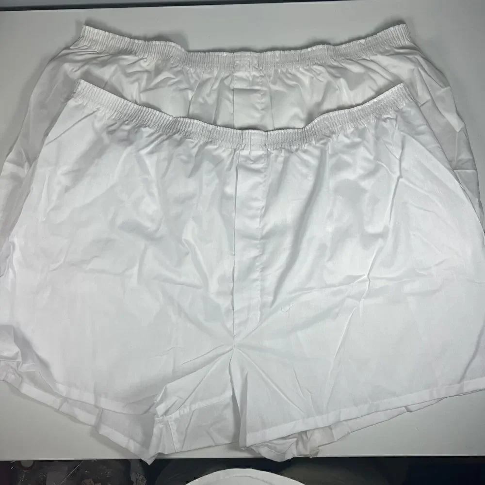 Vintage Jockey Big Man Full Cut Boxers Mens Size 54 2 Pack White New Without Tag